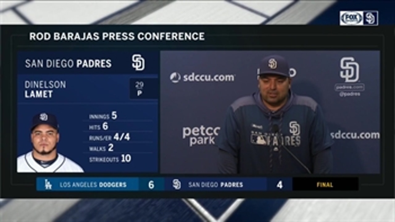 Padres interim manager Rod Barajas on 6-4 defeat