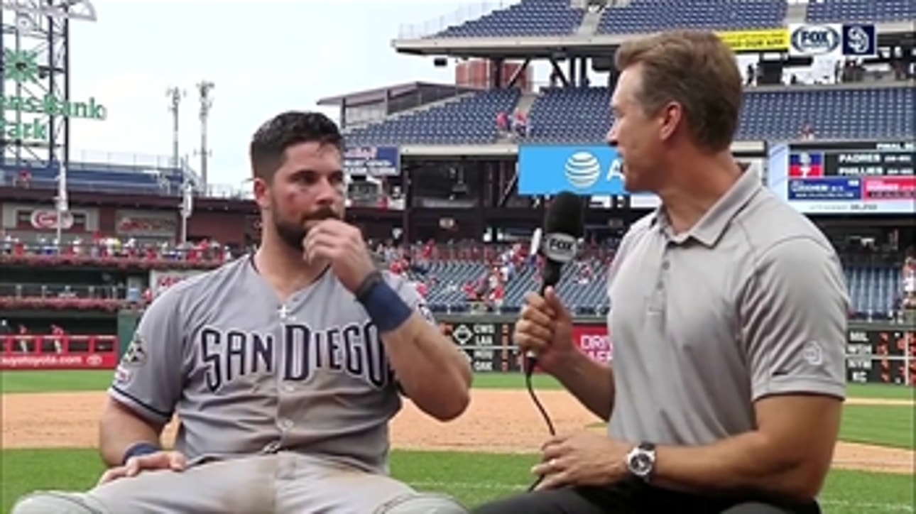 Padres catcher Austin Hedges talks about his big birthday performance