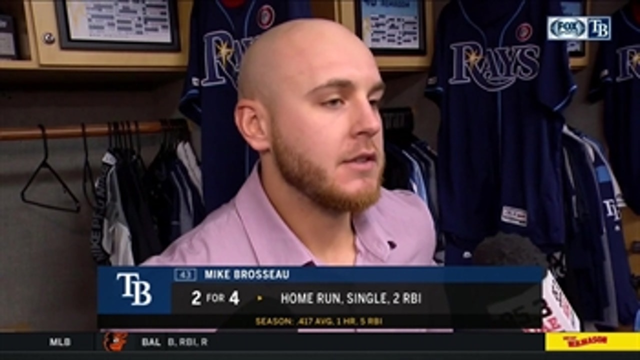 Mike Brosseau relives his 1st MLB HR after hustling from Durham to join Tampa Bay