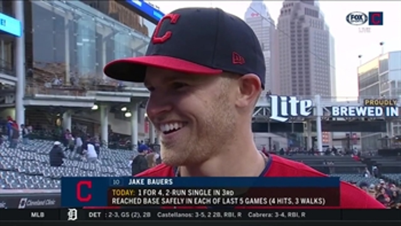 Jake Bauers thinks Indians pitchers deserve some credit for his highlight-reel plays