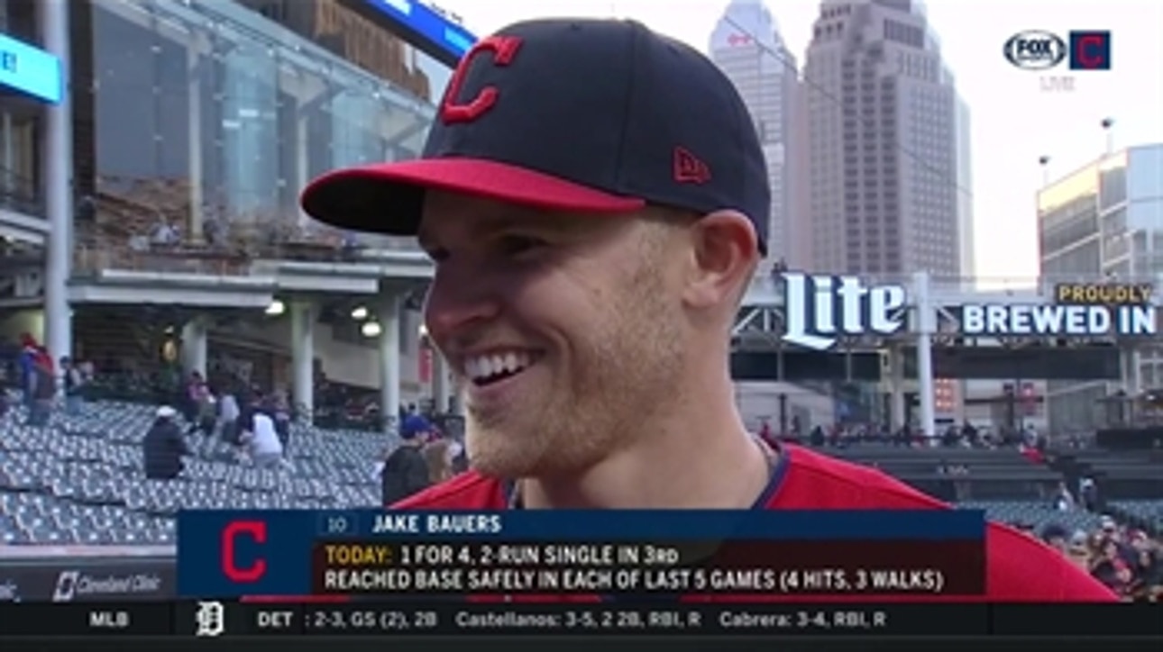 Jake Bauers thinks Indians pitchers deserve some credit for his highlight-reel plays