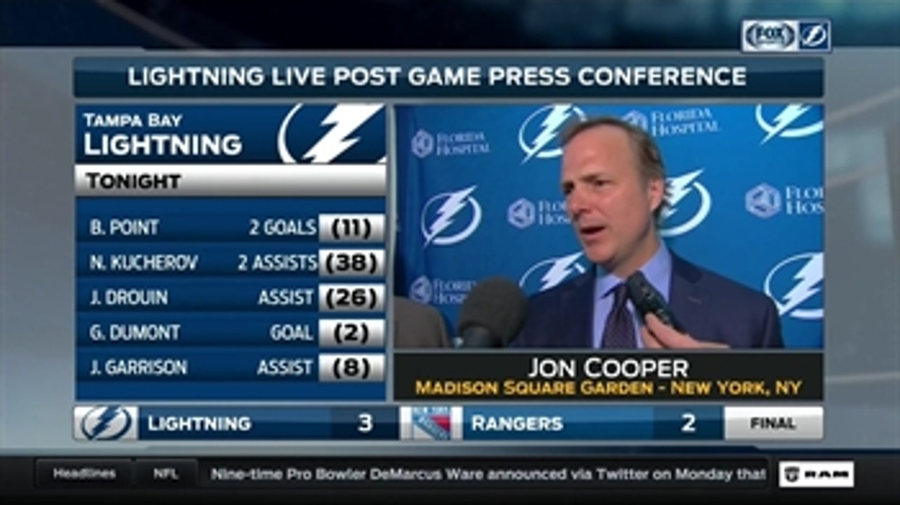 Jon Cooper: Brayden Point's will, work ethic make him special