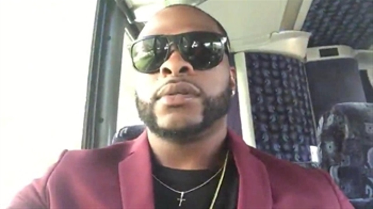 Titans DB Perrish Cox - On the bus before the Browns game
