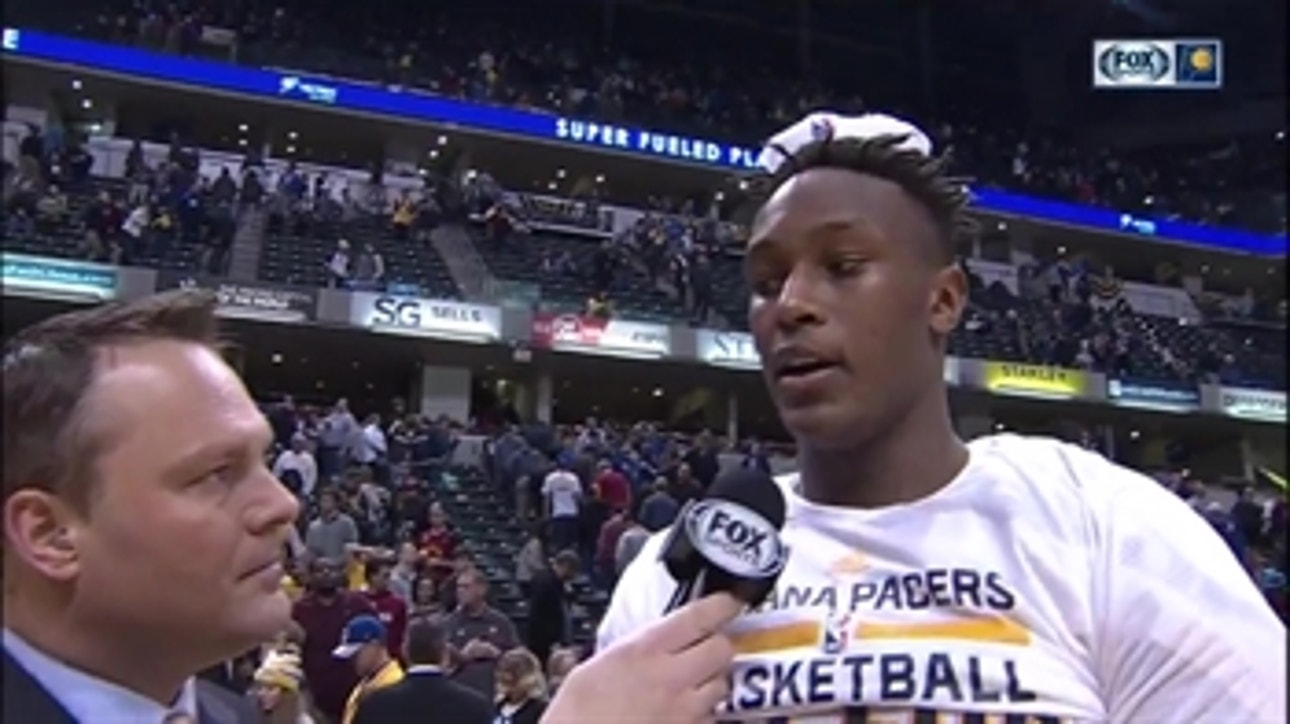 Myles Turner is ready for good food and (non-alcoholic) drinks after Pacers win