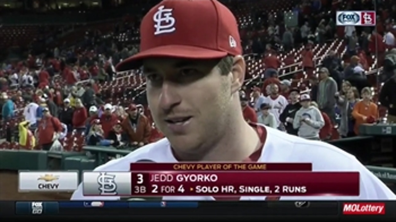 Jedd Gyorko talks about teaming up with Yadier Molina for incredible heads-up play