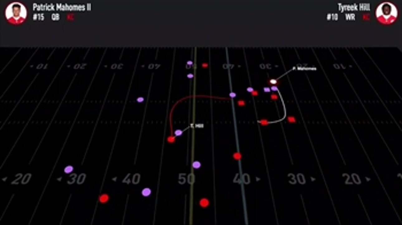 Watch Patrick Mahomes' incredible 48-yard fourth-quarter bomb to Tyreek Hill in a whole new way