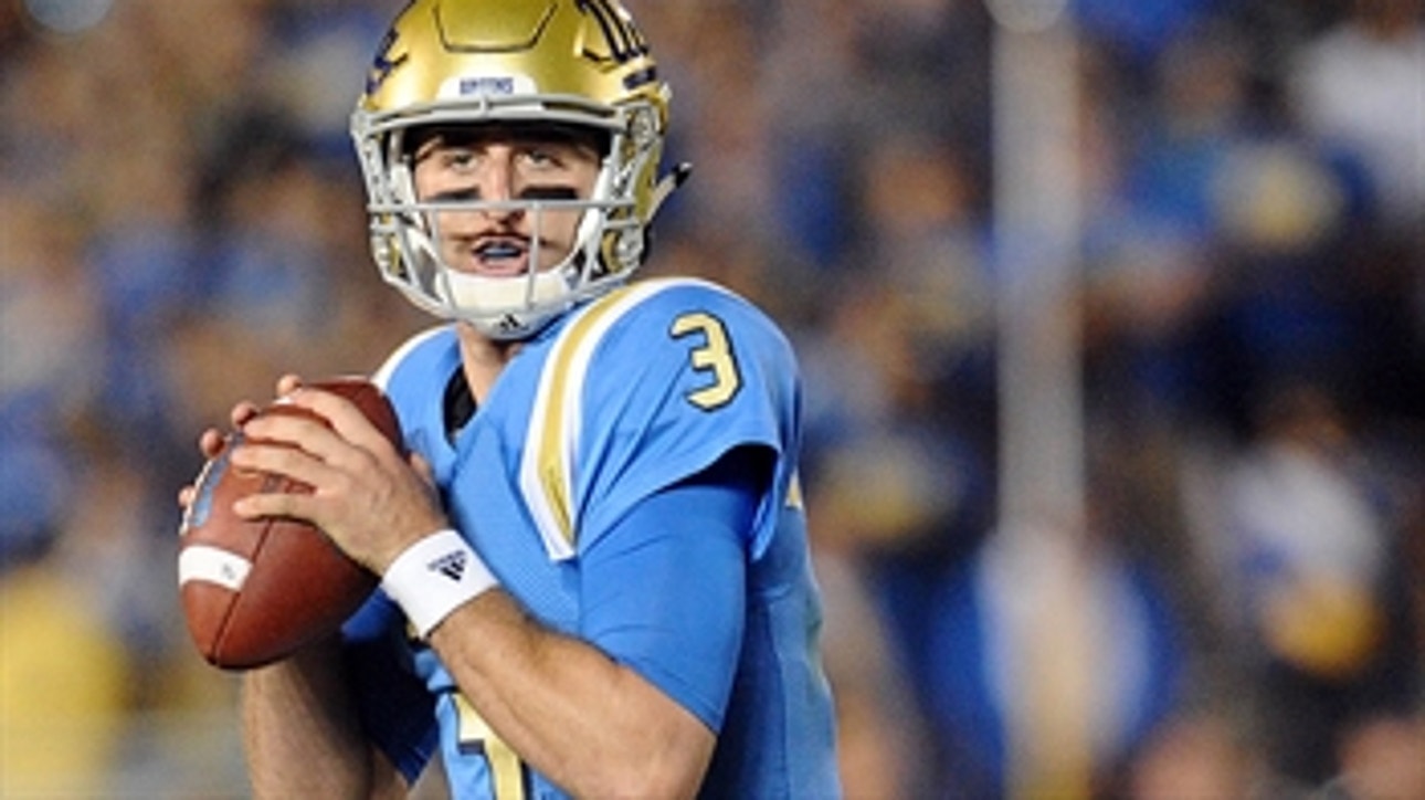 Josh Rosen fakes the spike and completes a 10-yard touchdown pass to Jordan Lasley