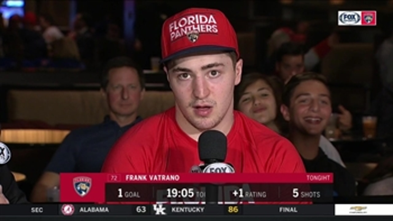 Frank Vatrano on Panthers debut: I just had to keep it simple