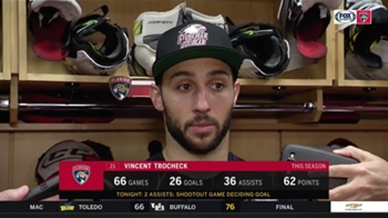 Vincent Trocheck likes how Panthers are pulling together as a team