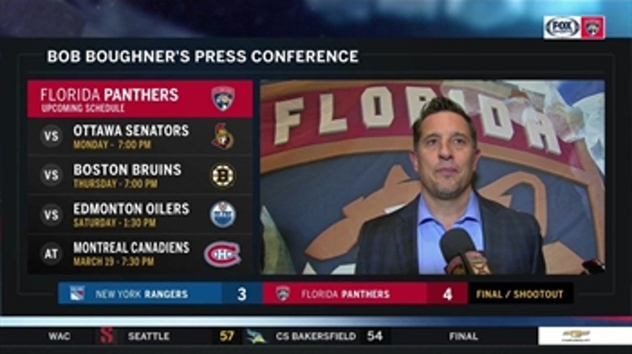 Bob Boughner: We're trying to keep level-headed
