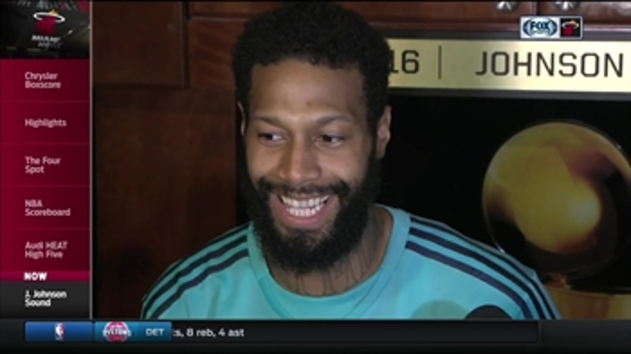 James Johnson describes reaction after foul on Hassan Whiteside