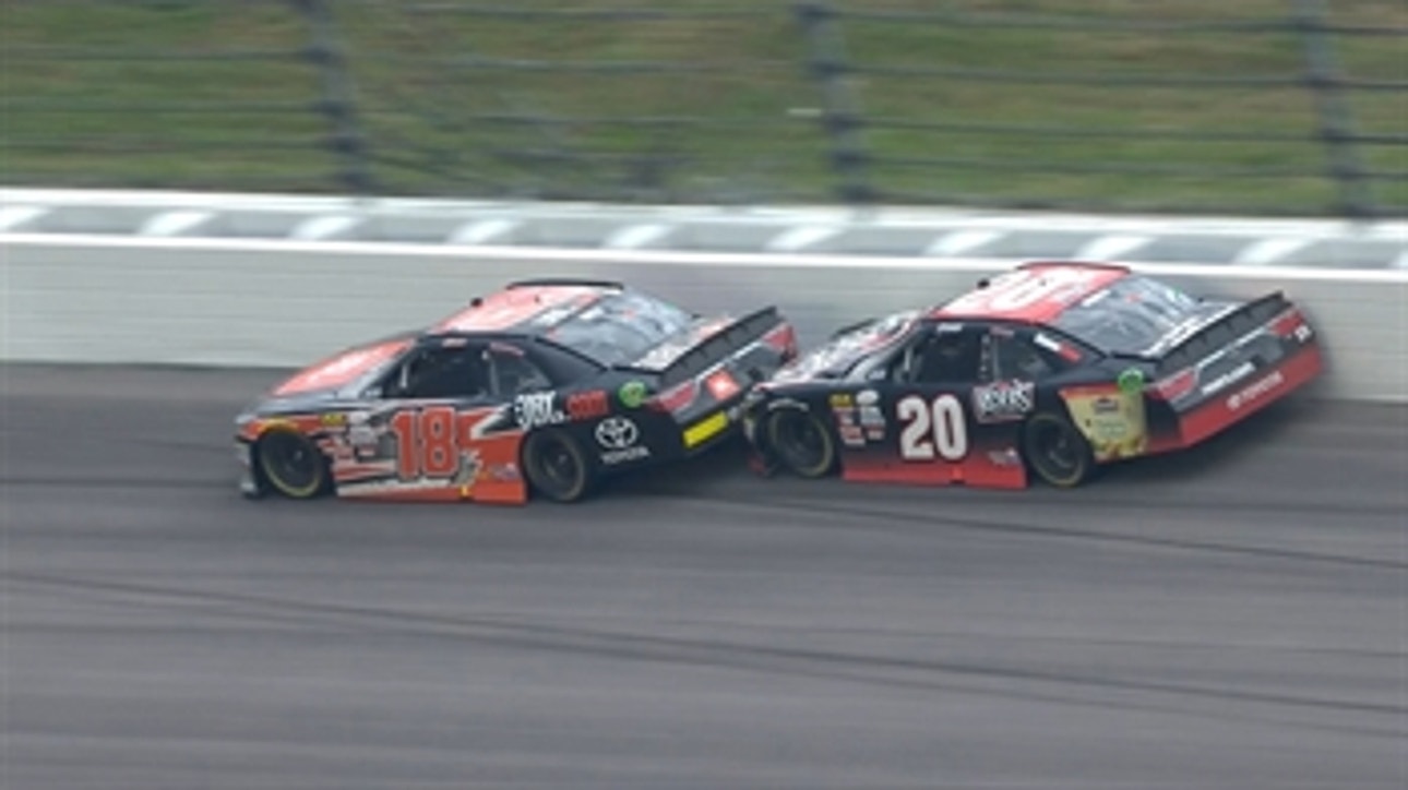 Christopher Bell pulls off a slide job on Erik Jones to win at Kansas | 2017 NASCAR XFINITY SERIES