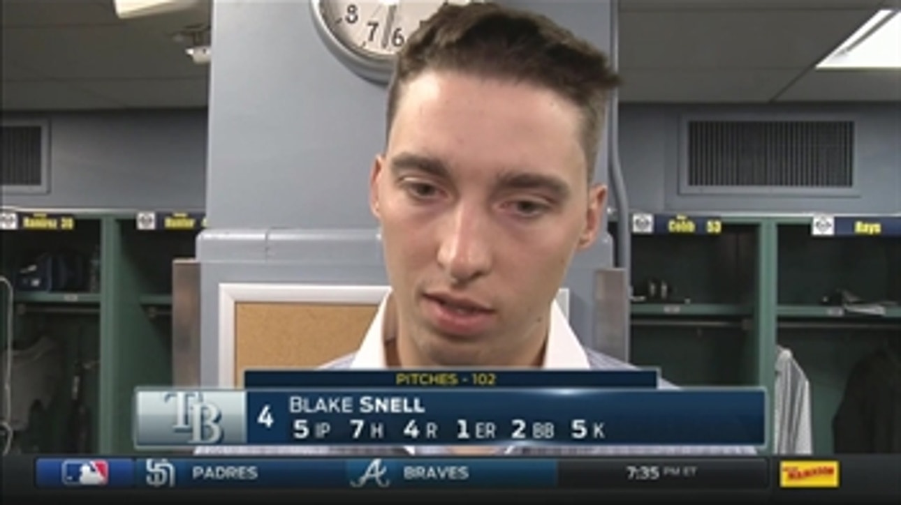 Rays' Blake Snell says he needs to do a better job attacking the zone