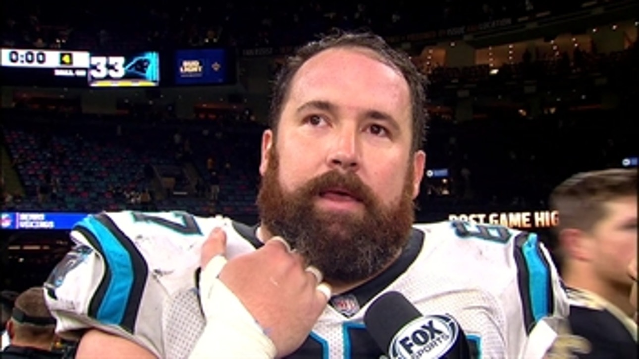 Panthers center Ryan Kalil gets emotional following his final NFL game
