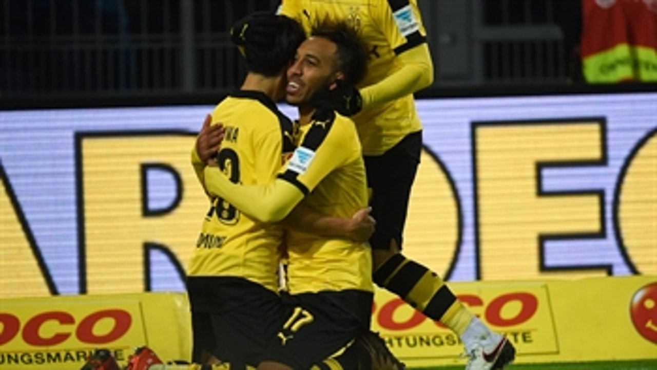 Aubameyang goal lifts Dortmund in front of Eintracht Frankfurt ' 2015-16 Bundesliga Highlights