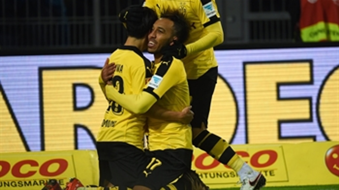 Aubameyang goal lifts Dortmund in front of Eintracht Frankfurt ' 2015-16 Bundesliga Highlights