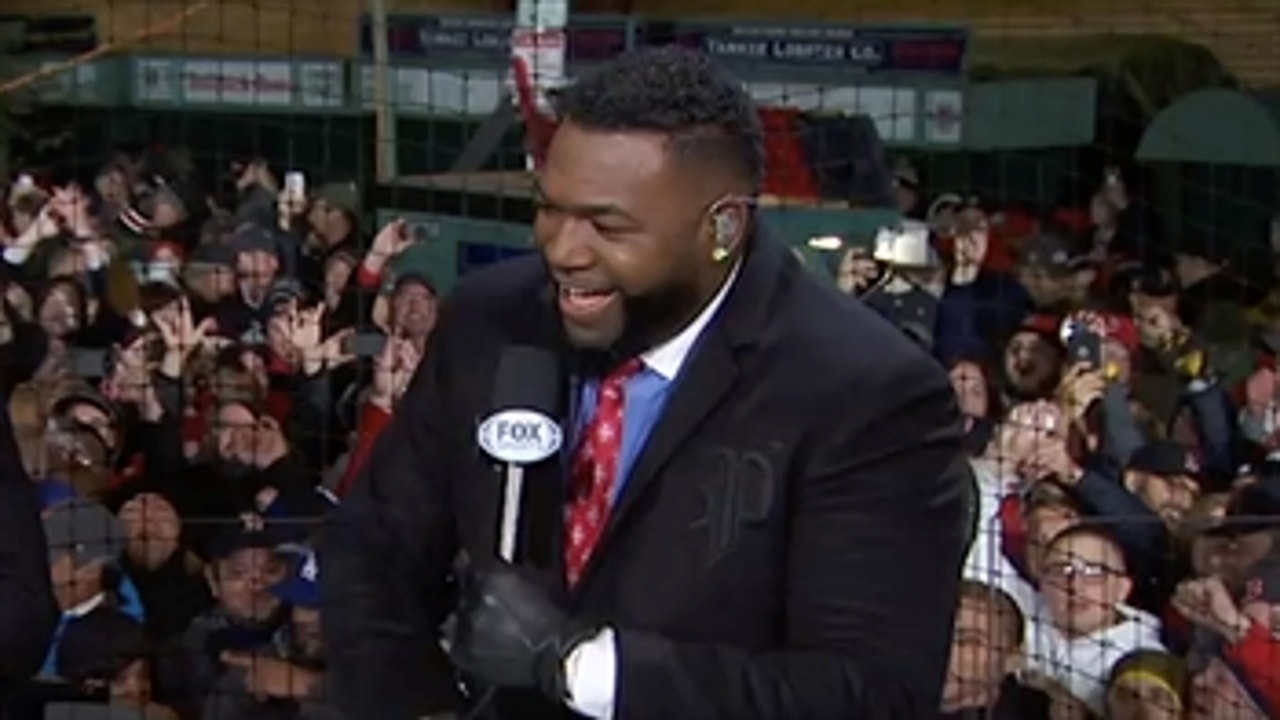 Big Papi reacts to Boston's Game 1 win over Los Angeles in the 2018 World Series ' FOX MLB