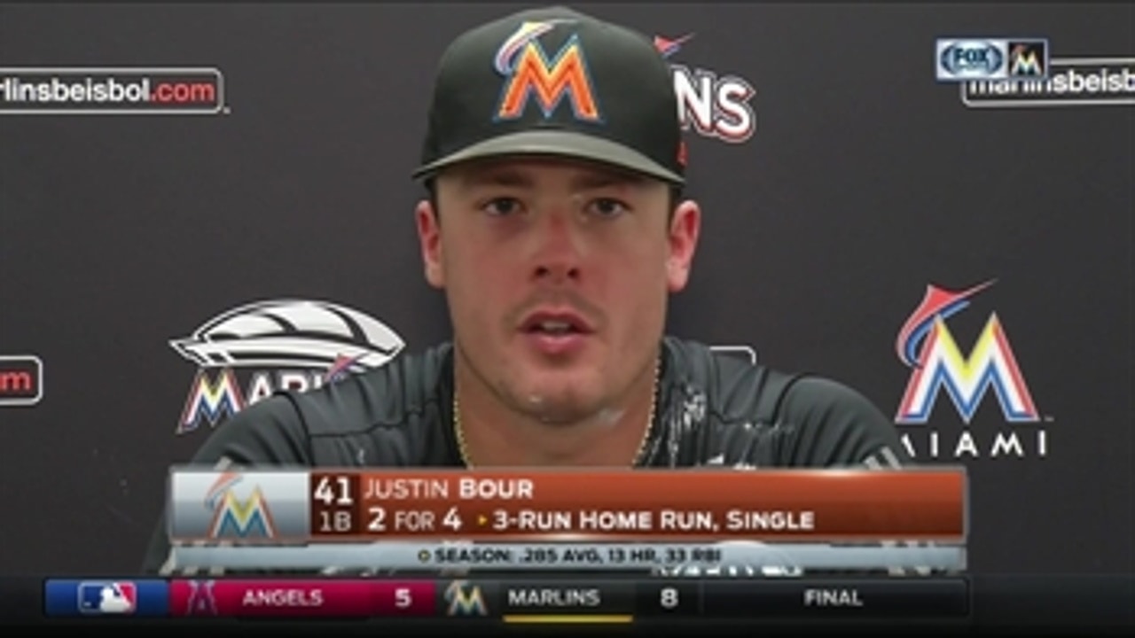 Justin Bour says it's a game of ups and downs
