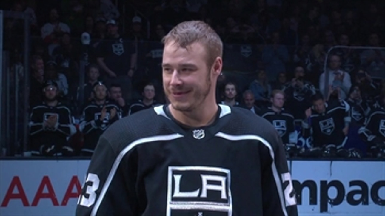 WATCH: Dustin Brown honored for breaking the record for most games played in LA Kings history