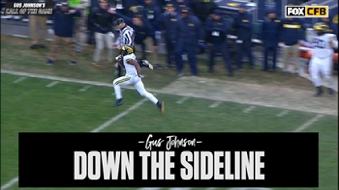 Gus Johnson Call of the Game: "Down the sideline"