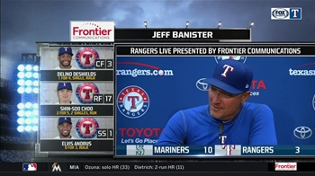 Jeff Banister talks Calhoun debut in 10-3 loss to Mariners