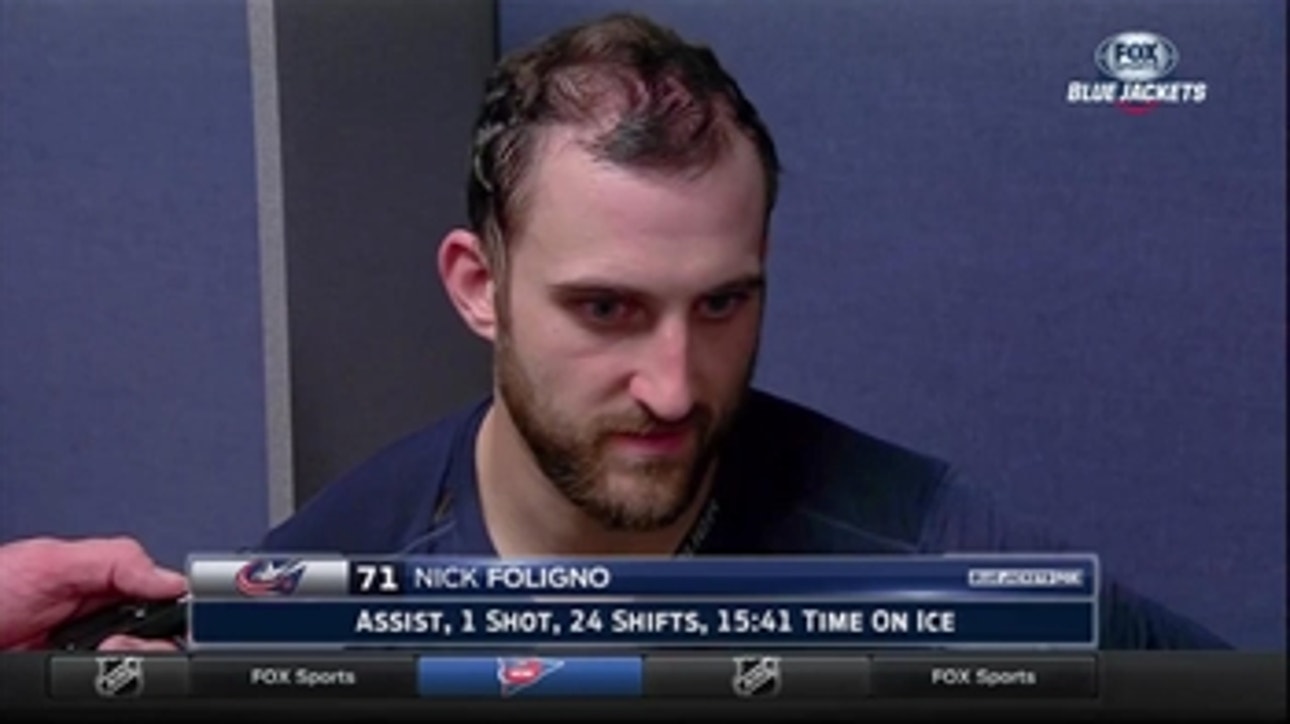 Nick Foligno on what was 'contagious' in Blue Jackets win