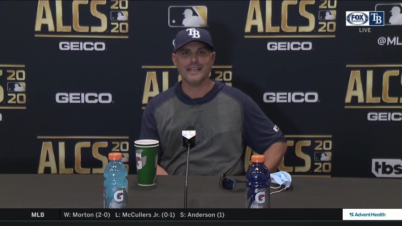 Kevin Cash discusses Rays going up on Astros 2-0 in ALCS