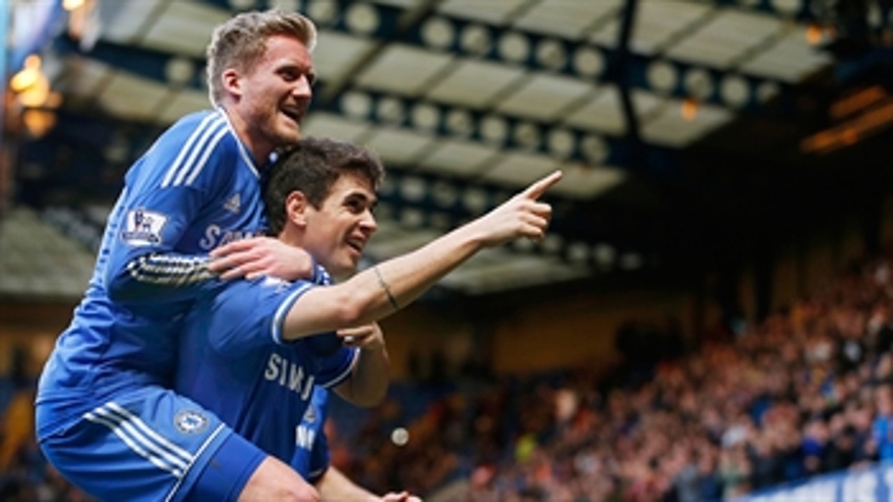 Oscar nails incredible free kick to put Chelsea ahead