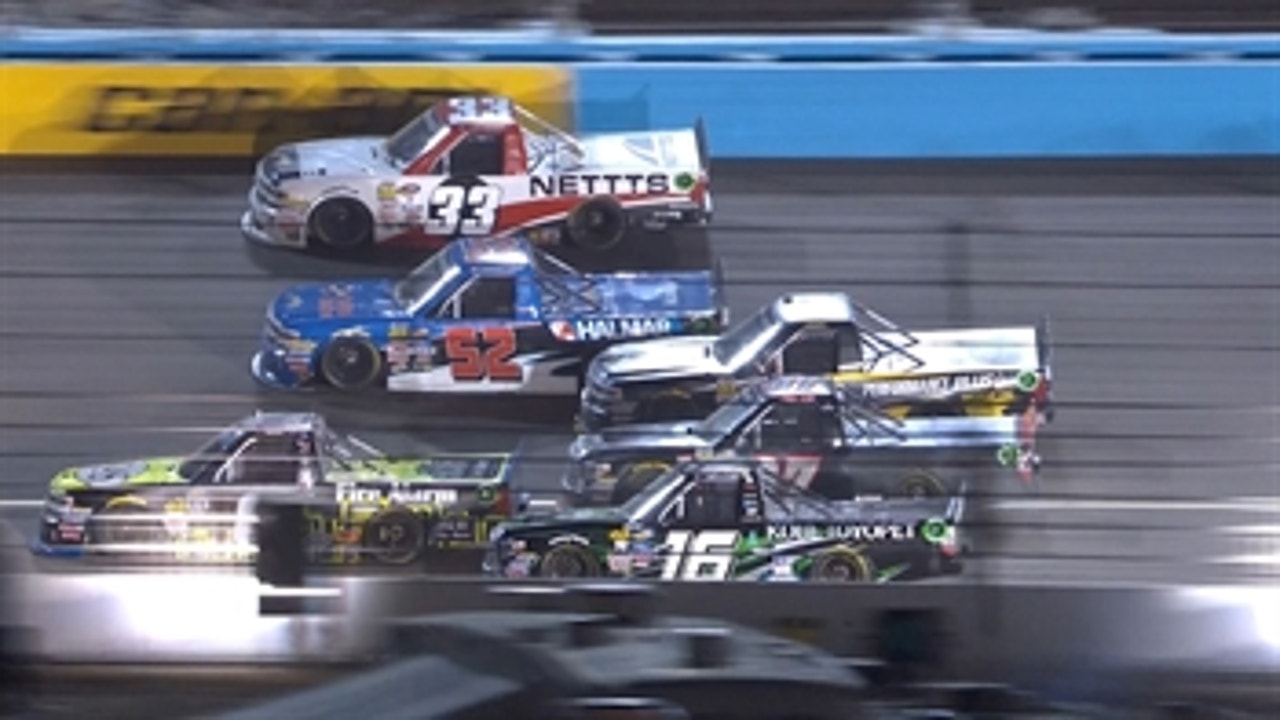 6-wide racing causes massive pileup late at Phoenix | 2017 TRUCK SERIES | FOX NASCAR