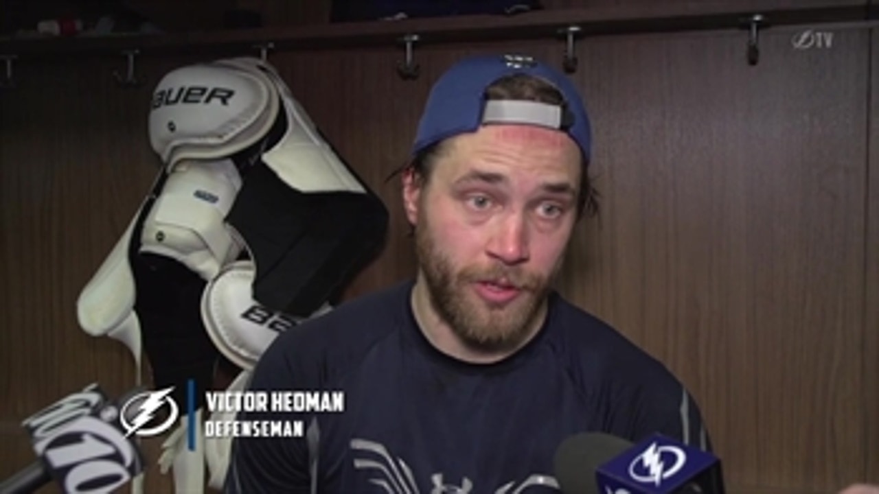 Victor Hedman on cutting down on opposing teams' breakaways and odd-man rushes