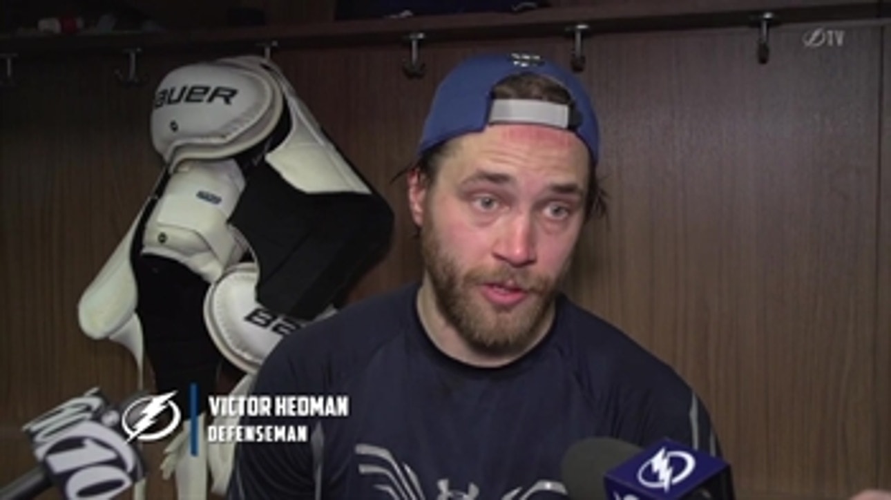 Victor Hedman on cutting down on opposing teams' breakaways and odd-man rushes