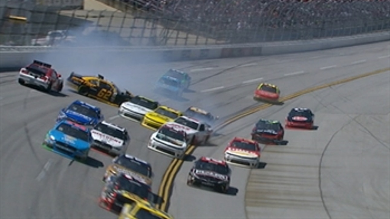 Ryan Reed Hits Outside Wall in Last Lap of Stage 2 at Talladega ' 2017 XFINITY SERIES ' FOX NASCAR