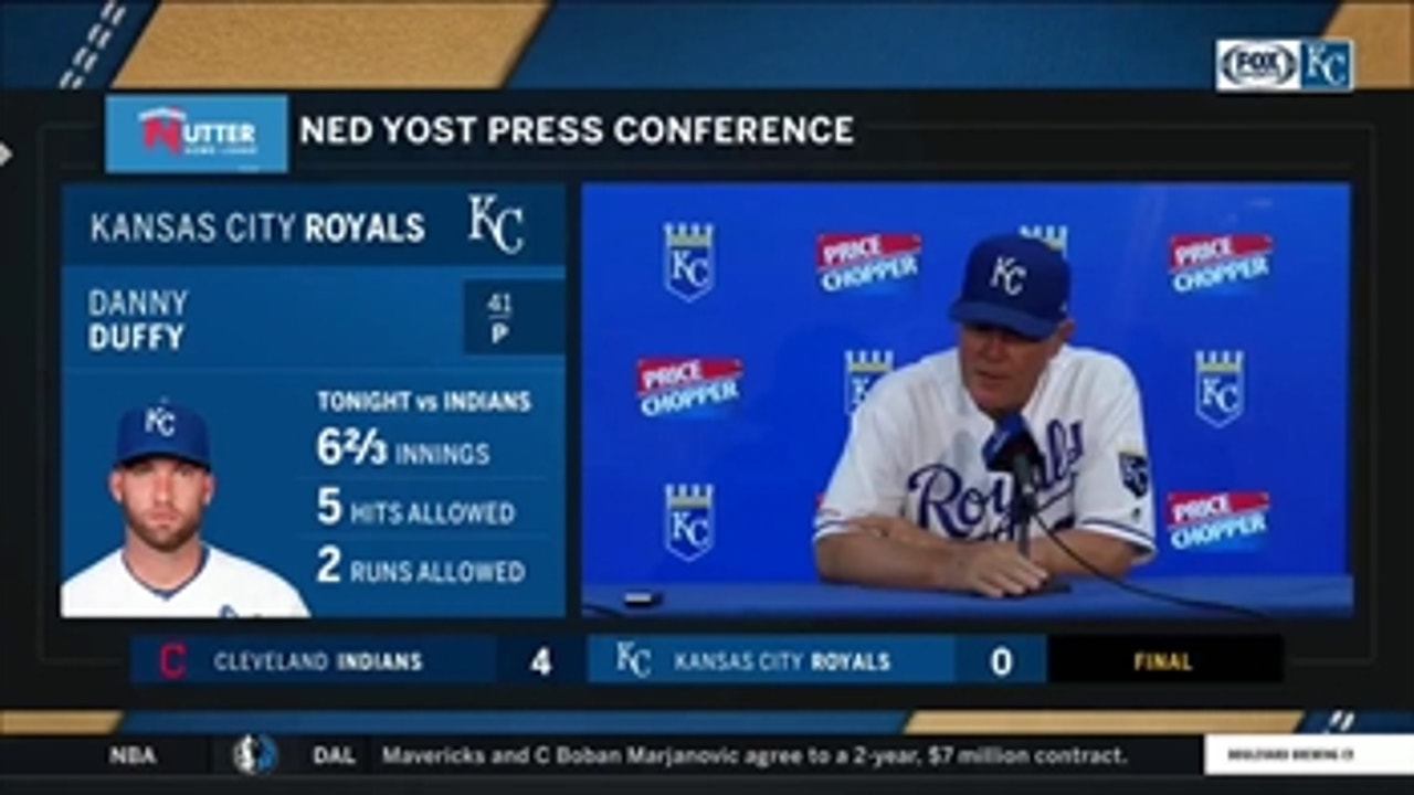 Yost on Duffy's outing: 'He was very efficient the first five innings'