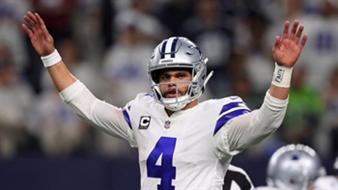 Shannon Sharpe gives Dak Prescott a B- for his performance in the Cowboys' NFC Wild Card victory