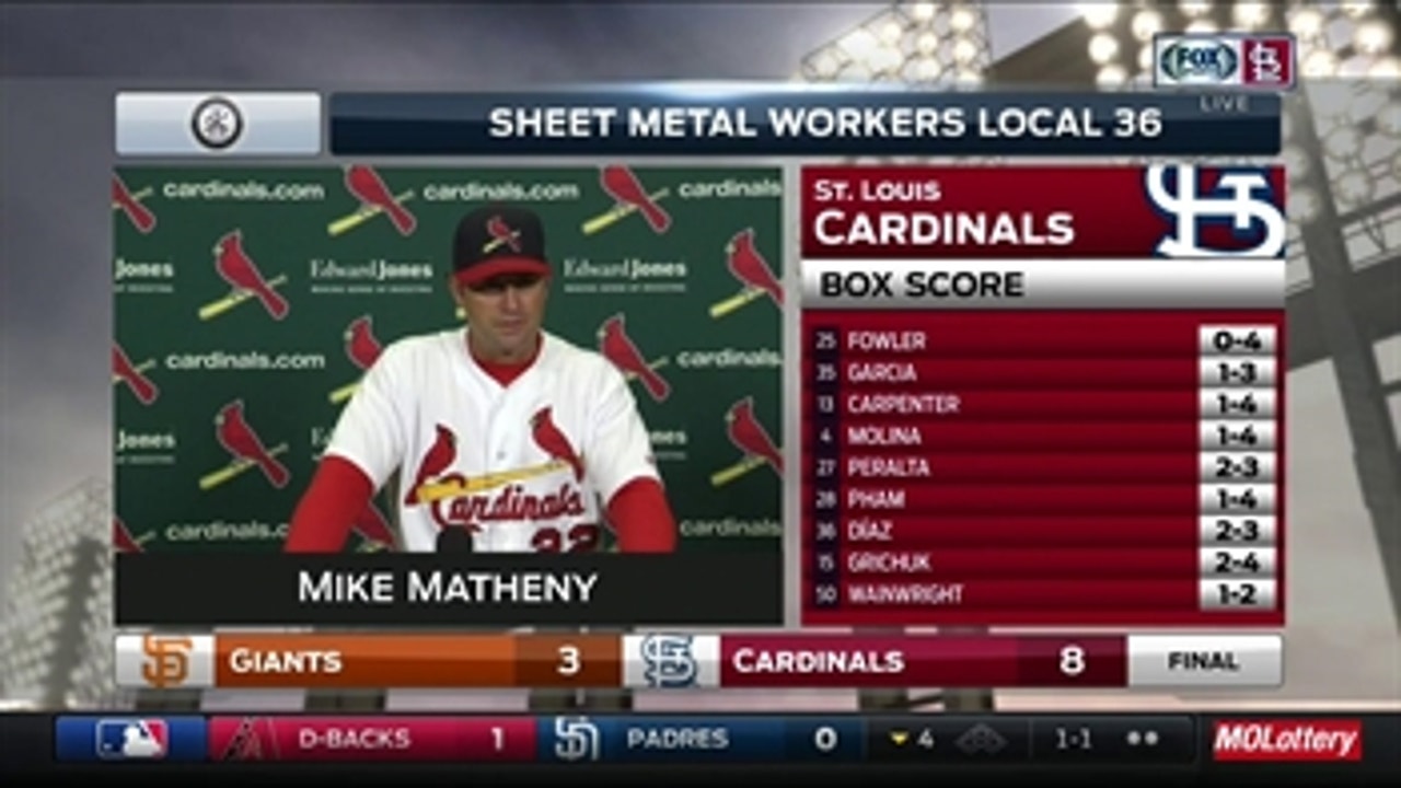 Matheny says Diaz is being 'aggressive in the zone' and finding success
