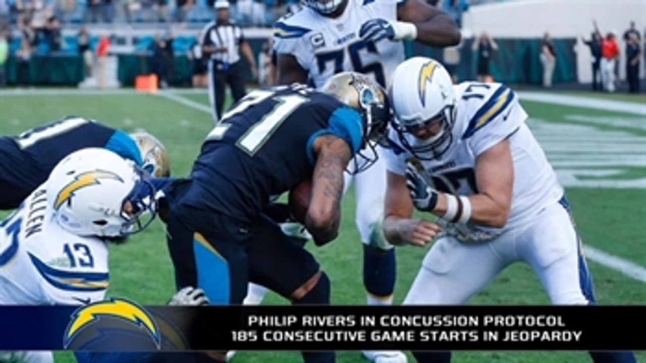 Philip Rivers' consecutive starts streak is in jeopardy with possible concussion