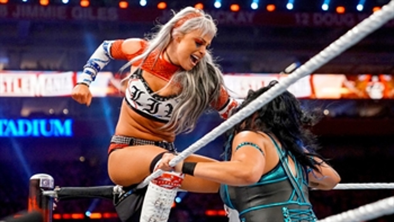 The Riott Squad put teamwork on display against Natalya & Tamina: WrestleMania 37 – Night 1 (WWE Network Exclusive)