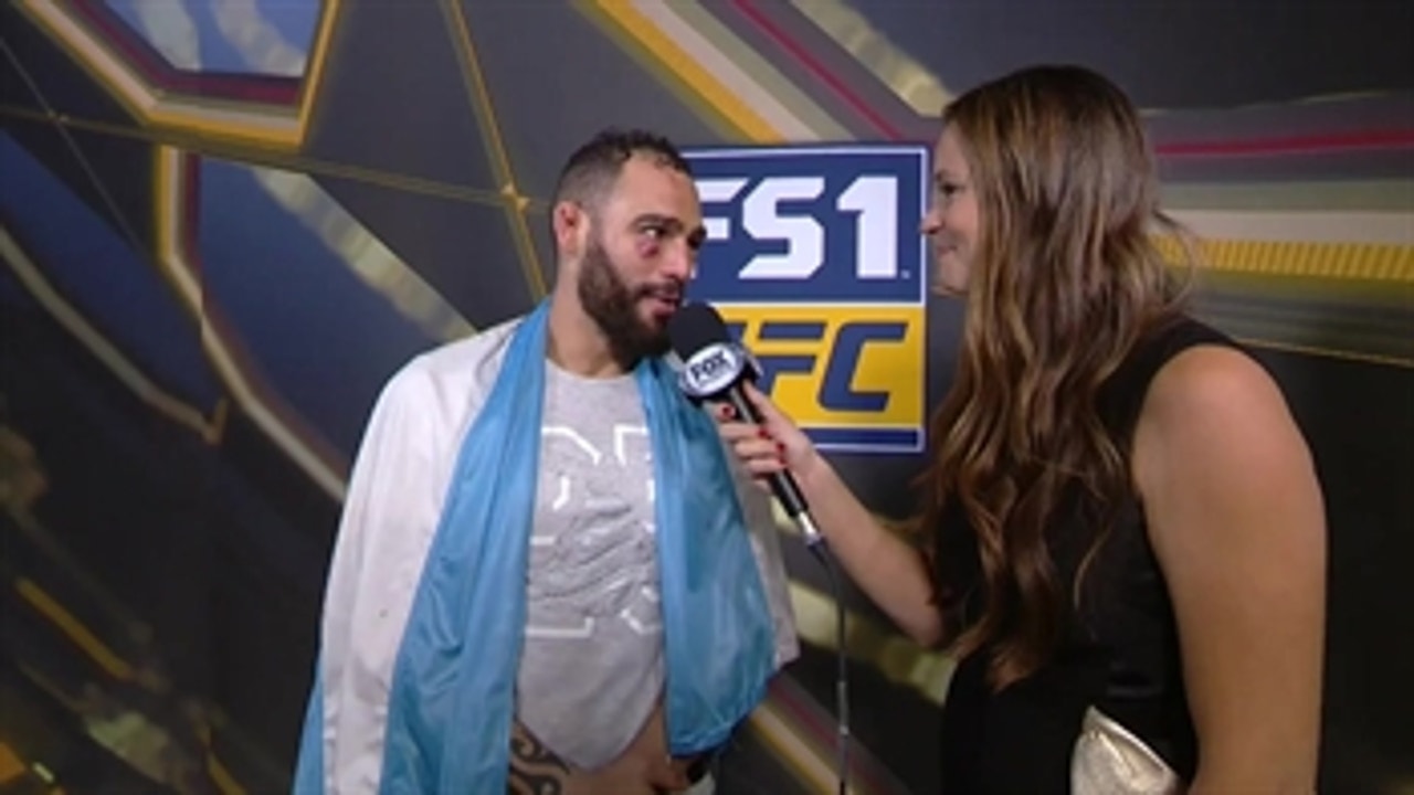 Santiago Ponzinibbio speaks after KO victory ' INTERVIEW ' POST-FIGHT ' UFC FIGHT NIGHT
