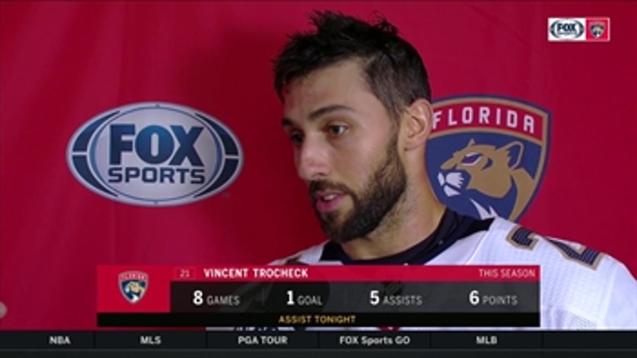 Vincent Trocheck on Panthers stepping up after Barkov left game, game-winner in shootout