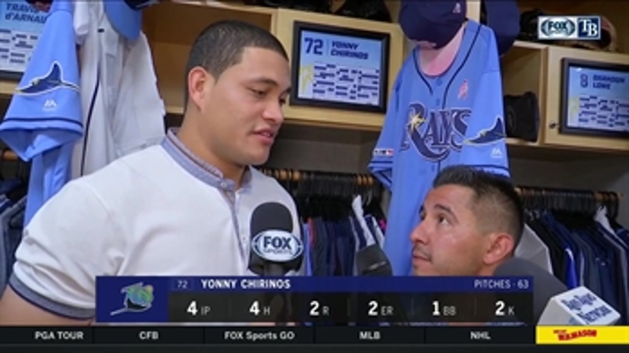 Yonny Chirinos evaluates his start after Rays' 7-2 win over New York