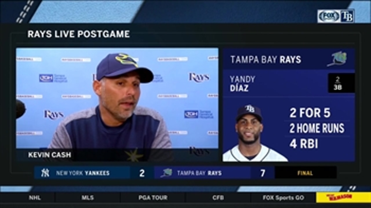Kevin Cash breaks down Travis d'Arnaud's debut, Yandy Diaz's big night at the plate after Rays' win