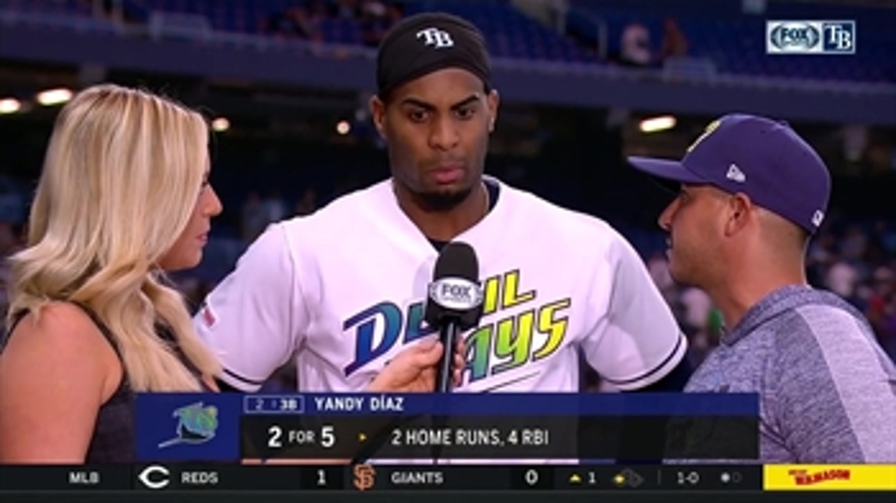 Yandy Diaz on his 2 home run, 4-RBI night after win over New York