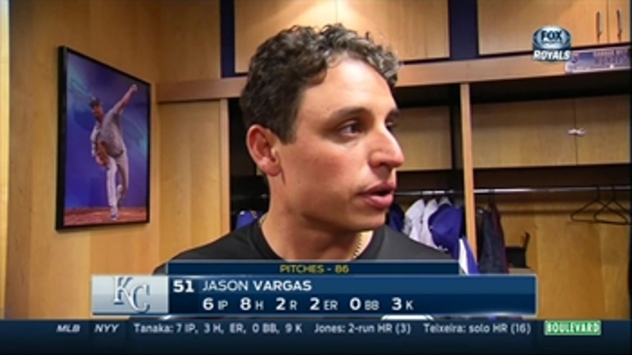 Jason Vargas on help from KC's defense