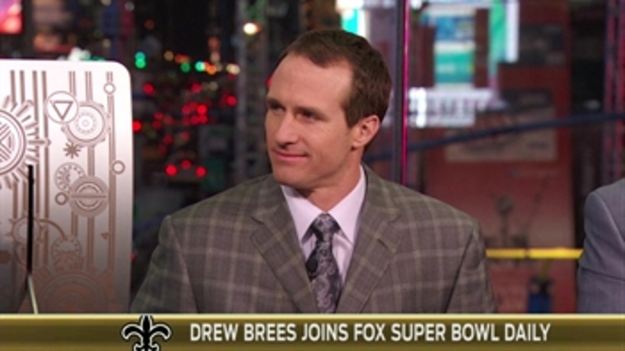 Drew Brees stops by FOX Super Bowl Daily