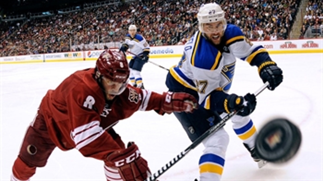 Blues blank Coyotes 6-0