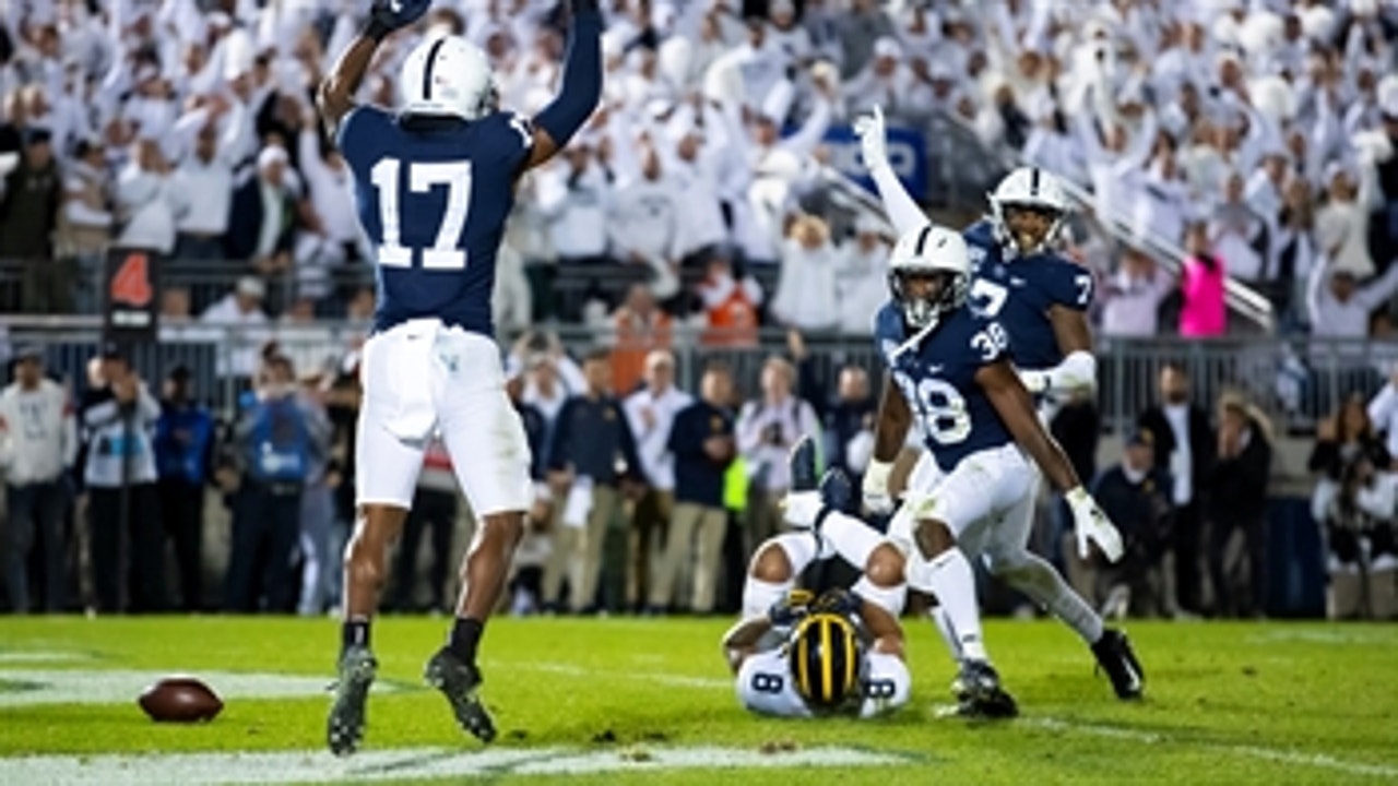 Michigan fails to convert 4th and goal falling to Penn St in Happy Valley