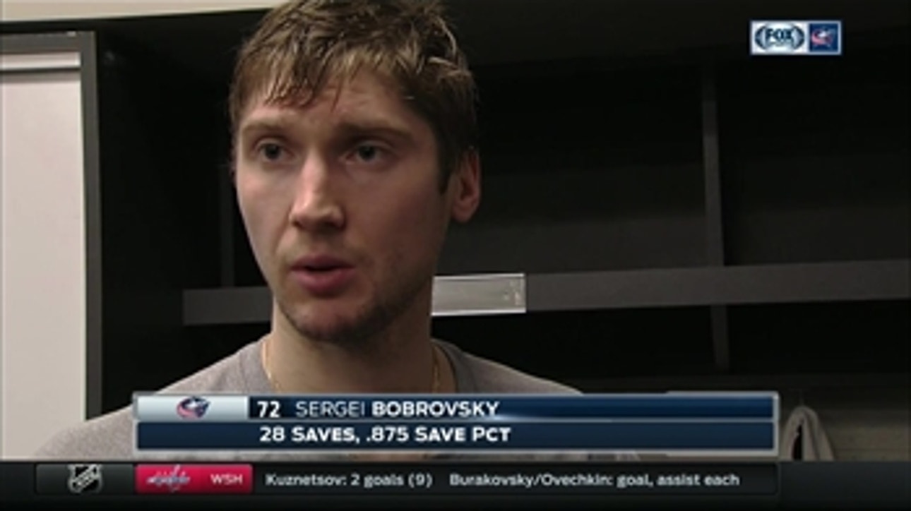Sergei Bobrovsky thinks the All-Star break is coming at good time