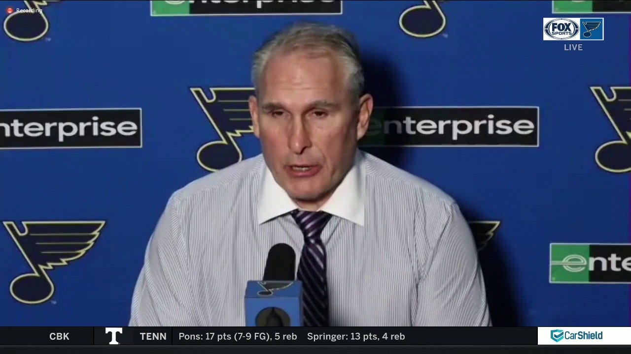 Berube on Blues' historic start to a game against Ducks