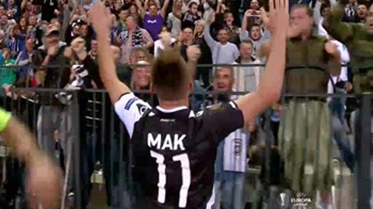 Mak makes it 1-0 for POAK over BVB - 2015-16 UEFA Europa League Highlights