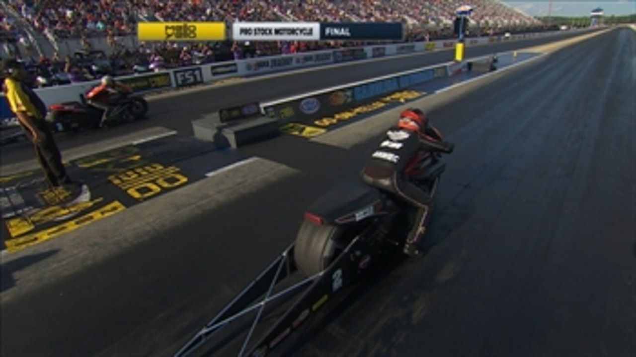 Eddie Krawiec Wins Pro Stock Motorcycle Final at Charlotte | 2017 NHRA DRAG RACING